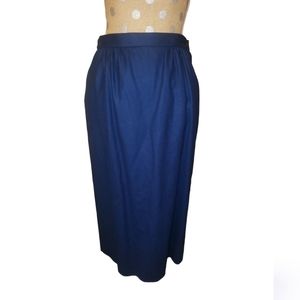 NEW Pendleton navy blue 100% wool pencil skirt NEW WITH TAGS vintage 27" waist